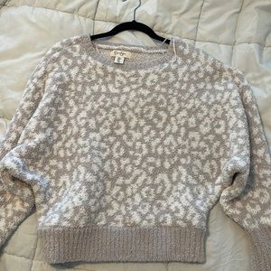 Cream and white leopard print sweater- worn once